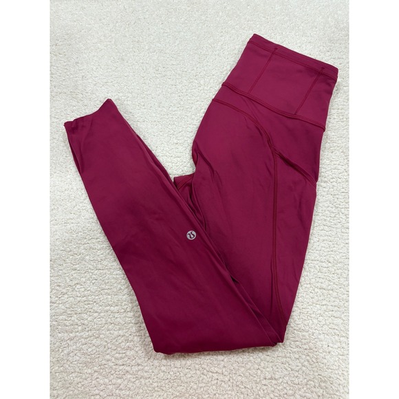 lululemon athletica Pants - Lululemon Fast & Free 7/8 Tight II *Nulux 25" Star Ruby Violet Red Size 4